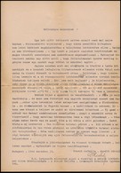 1944 Dr. Zsakó István, A Lipótmezei Elmegyógyintézet Igazgatója által írt Egyoldalas Levél, Aláírásával, Benne Néhány ér - Ohne Zuordnung