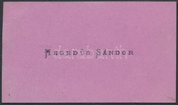 Hegedüs Sándor (1847-1906) Politikus, Országgyülési Képviselő, Miniszter Sorai Feleségének Jókay Jolánnak, Hegedüs Sándo - Sonstige & Ohne Zuordnung