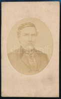 Cca 1870 Deák Ferenc Vizitkártya Méretű Keményhátú Fotója,  9x11 Cm - Sonstige & Ohne Zuordnung