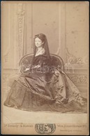 Cca 1860-1870 Rabatinszky Mária (1842-?) Operaénekesnő (koloratúrszoprán) Fotója, Keményhátú Fotó, Bécs Dr. Székely és M - Other & Unclassified