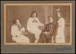 1915 Székely József Főerdőtanácsos Gyermekeivel, Némethi József Műterméből, Kartonra Kasírozva, Hátoldalán Feliratozva,  - Sonstige & Ohne Zuordnung