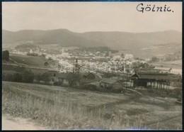 Cca 1930-1940 Gölnic Látképe, Feliratozott Fotó, 9×11,5 Cm - Altri & Non Classificati