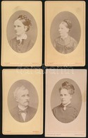 1870-1900 Női és Férfi Portrék, Keményhátú Kabinetfotók F. Bopp Innsbrucki Műterméből, 4db, Cca 11x6cm - Altri & Non Classificati