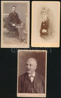 1870-1900 Női és Férfi Portré, Keményhátú Kabinetfotók Reilmayer Mümcheni és Bamberger Frankfurti Műterméből, 2db, Cca 1 - Sonstige & Ohne Zuordnung