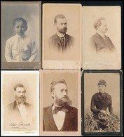 Cca 1870-1900 6 Db Keményhátú Műtermi Portréfotó, Külföldi Műtermekből, 10×6 Cm - Sonstige & Ohne Zuordnung