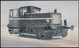 Cca 1959-1965 DB Köf 11 Osztályú Mozdony, Retusált Fotó, 10,5×18 Cm / The DB Railways Köf III Class Locomotive - Sonstige & Ohne Zuordnung
