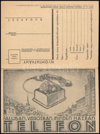 1936 'Faluban, Városban, Minden Házban Telefon' - Két Levelezőlapra Bontható Reklám, Szép állapotban - Pubblicitari