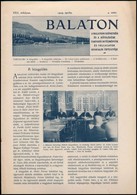 1929 Balaton, A Balatoni Szövetség Hivatalos értesítője. XXII. évf. 4. Száma. Sok Képpel és Hirdetéssel - Autres & Non Classés