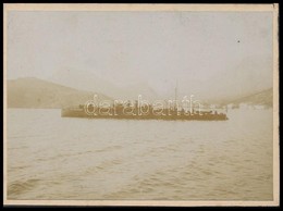 Cca 1913 SMS Kaiman Osztrák-Magyar Haditengerészet Topedónaszádja, Keményhátú Fotó, 8×10,5 Cm - Sin Clasificación