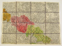 1877 Kapnikbánya és Környékének Katonai Térképe, Vászontérkép, 39×52 Cm - Sonstige & Ohne Zuordnung