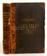 Stieler's Handatlas über Alle Theile Der Erde Un über Das Weltgebäude. Gotha, 1881, Justus Perthes. Sérült Félbőr Kötésb - Sonstige & Ohne Zuordnung