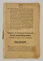 1853 Nádasdy Mihály Gróf (1775-1854) államminiszter Csődperének Leírása, A Per Részleteinek Ismertetésével, Szignettával - Non Classés