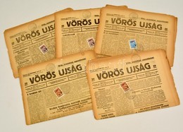 1919 A Vörös Újság, A Magyarországi Szocialista Párt Délutáni Hivatalos Lapja 5 Db Száma - Sin Clasificación