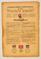 1919 A Budapesti Közlöny 69. Száma, Rendkívüli Kiadás - Sin Clasificación