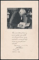 1929 Thomas Edison Nyomtatott üdvözlőkártyája, Borítékkal - Ohne Zuordnung