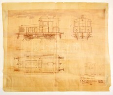 1935 Motoros Tolatómozdony összeállítási Rajza, 66x78 Cm./
1935 Plan Of Motorized Shunting Locomotive, 66x78 Cm. - Ohne Zuordnung