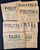 1945-1947 Vegyes újság Tétel,12 Db (Haladás 2 Száma, Politika 7 Száma, Szabad Nép 3 Száma), Szakadozott állapotban, A Sz - Ohne Zuordnung