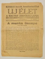 1947 Új Élet. A Magyar Zsidóság Lapja. III. évf.,1947. Március 1., Szakadozott állapotban. - Non Classés