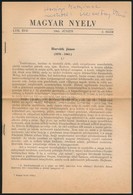 1961 Keresztury Dezső: Horváth János (1878-1961.) Magyar Nyelv. 1961. Június. LVII. évf. 2 Sz. 126-134 P.

Keresztury De - Ohne Zuordnung