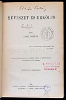 Jászi Oszkár: Művészet és Erkölcs. Társadalomtudományi Könyvtár. Bp., 1908, Politzer Zsigmond és Fia. Második Kiadás. Ki - Sin Clasificación