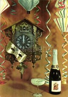 * 11 Db MODERN órás és újévi üdvözlőlap, Néhány Másodpéldány / 11 MODERN Clock Motive Cards And New Year Greeting Cards, - Non Classificati