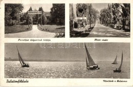 T2/T3 Balatonföldvár, Pamutipar Dolgozóinak üdülője, Műút,  Vitorlások A Balatonon - Ohne Zuordnung