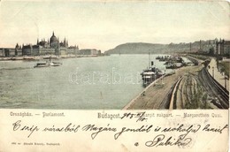 T2/T3 1905 Budapest, Országház, Margit Rakpart. Divald Károly 406. (EK) - Sin Clasificación