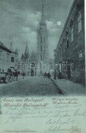 T2/T3 1899 Budapest I. Mátyás Templom, Utcakép. Schmidt Edgar Kiadása (EK) - Non Classificati