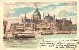 T2/T3 Budapest V. Új-Országház, Gőzhajó, Kosmos Litho S: Geiger R. (EK) - Ohne Zuordnung