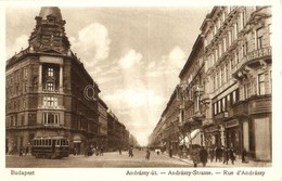 ** T2 Budapest VI. Andrássy út, Takarékpénztár, Fonciere Pesti Biztosító, Schimmelpfeng W. Tudakozóda, Villamos - Ohne Zuordnung