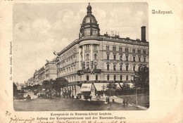 T2 1901 Budapest VIII. Nemzeti Színház és Bérháza, Ehm János étterme és Sörcsarnoka, Kerepesi út (Rákóczi út) és Múzeum  - Sin Clasificación