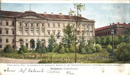T2/T3 1899 Budapest VIII. M. K. Honvéd Ludovika Akadémia, Ludoviceum. Walter Haertel (kis Szakadás / Small Tear) - Ohne Zuordnung