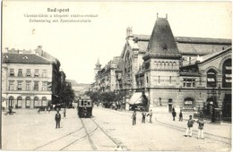 ** T2/T3 Budapest IX. Vámház Körút, Központi Vásárcsarnok, Hotel Nádor Szálloda és Kávéház, Villamos, üzletek (EK) - Sin Clasificación