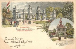 * T2 1896 Budapest XIV. Városliget, Ezredéves Országos Kiállítás, Főbejáratok, Barna 2 Kr. Ga S: Morelli, Dörre T. - Sin Clasificación