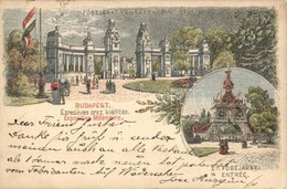 T2/T3 1897 Budapest XIV. Városliget, Ezredéves Országos Kiállítás, Főbejáratok, Barna 2 Kr. Ga S: Morelli, Dörre T. (EK) - Sin Clasificación