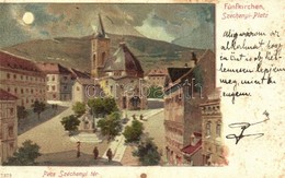 T2/T3 Pécs, Fünfkrichen; Széchenyi Tér. Litho  (EK) - Ohne Zuordnung