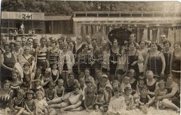T3 1927 Siófok, Fürdőzők Csoportképe, Nagy István Fotó Szalon, Photo (fa) - Ohne Zuordnung