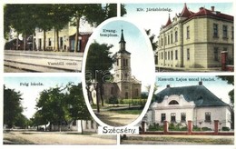 T2 1928 Szécsény, Vasútállomás, Kir. Járásbíróság, Polgári Iskola, Kossuth Lajos Utca - Ohne Zuordnung