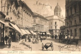 T2/T3 Arad, Atzél Péter Utca, Fehér Kereszt Szálloda, üzletek, Villamos / Street View, Hotel, Shops, Tram (EK) - Ohne Zuordnung