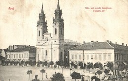 T2/T3 Arad, Thököly Tér, Görögkeleti Román Templom, Piac, üzletek. Bloch H. Kiadása / Square, Romanian Orthodox Church,  - Non Classificati