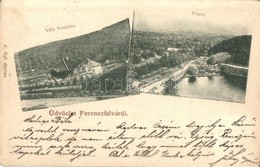 T2/T3 1900 Ferencfalva, Valiug; Villa Veronika, Klause Gát / Villa, Dam  (EK) - Non Classificati