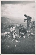 * T2/T3 1943 Gyilkos-tó, Lacul Rosu; Kirándulók, Fényképezőgép állványon / Hikers, Camera On Tripod Photo (EK) - Non Classificati