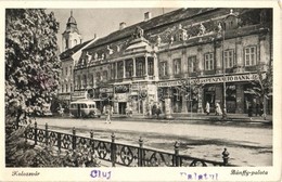 ** T2 Kolozsvár, Cluj; Bánffy-palota, Bank, üzletek, Autóbusz / Palace, Bank, Shops, Bus - Ohne Zuordnung