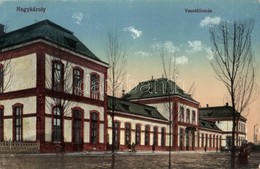 T2/T3 Nagykároly, Carei;  Vasútállomás. Kiadja Eigner Simon / Bahnhof / Railway Station (EK) - Non Classificati