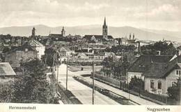 ** T2 Nagyszeben, Hermannstadt, Sibiu; Utcakép, Templomok. Jos. Drotleff Nr. 20. / Street View, Churches - Non Classificati