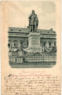 * T4 1899 Nagyvárad, Oradea; Szent László Szobor, Takarékpénztár, Kiadja Sonnenfeld  / Monument, Savings Bank (b) - Ohne Zuordnung