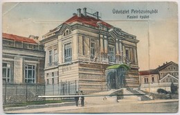 T2/T3 1909 Petrozsény, Petrosani; Kaszinó épülete. Leporellolap Belül Vasútállomásokkal és Gambrinus Vendéglővel / Casin - Ohne Zuordnung