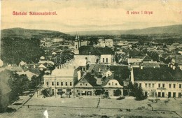 T2/T3 1909 Szamosújvár, Gherla; Tér, Felállványozott épület építés Közben, Sáhin Kristóf Női és úri Divatáruháza. W.L. 1 - Sin Clasificación