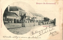 T2/T3 1901 Szászkeresztúr, Deutschkreuz, Crit; Kossuth Tér, üzletek. Kapható Lengyel László Kereskedésében / Square With - Ohne Zuordnung