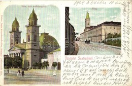 T2/T3 1902 Szatmárnémeti, Satu Mare; Római Katolikus Székesegyház, Zárda, Kiadja Reizer / Roman Catholic Cathedral, Nunn - Sin Clasificación